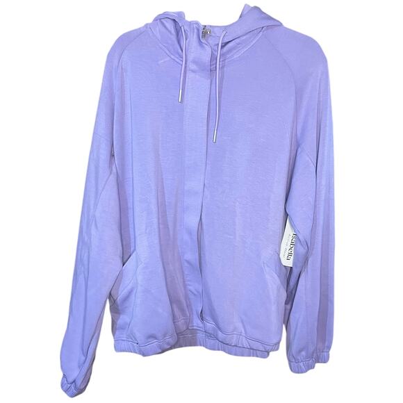 Isabella Active Wear Hooded Bomber Jacket Viola Purple Size 2X - Picture 1 of 4